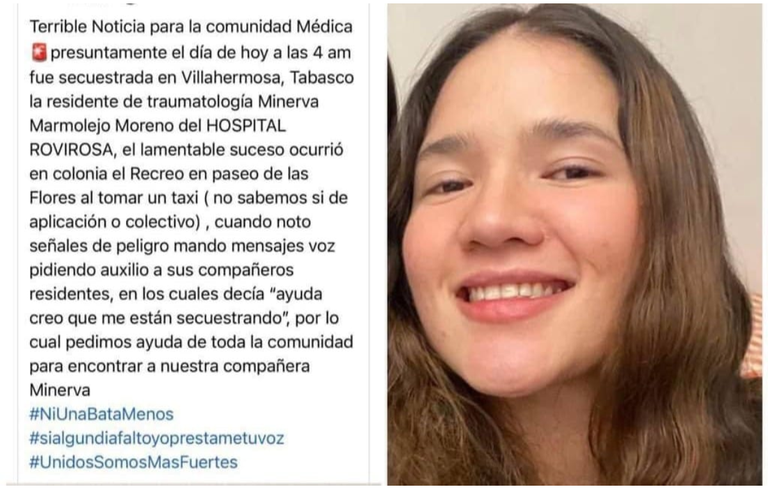 Localizan a Minerva Marmolejo, médico residente que desapareció en  Villahermosa, Tabasco - El Sol de México | Noticias, Deportes, Gossip,  Columnas